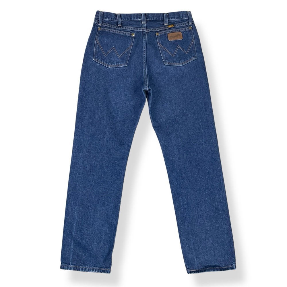 Wrangler Jeans Men 35x32 (ACTUAL 32x30) Blue Straight Classic 47MWZ Cowboy